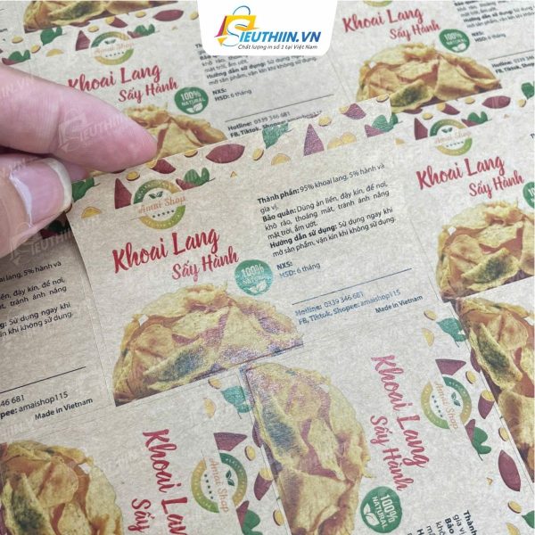 Tính năng của decal giấy kraft thực phẩm