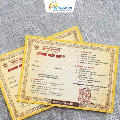 Mẫu chứng điệp quy y