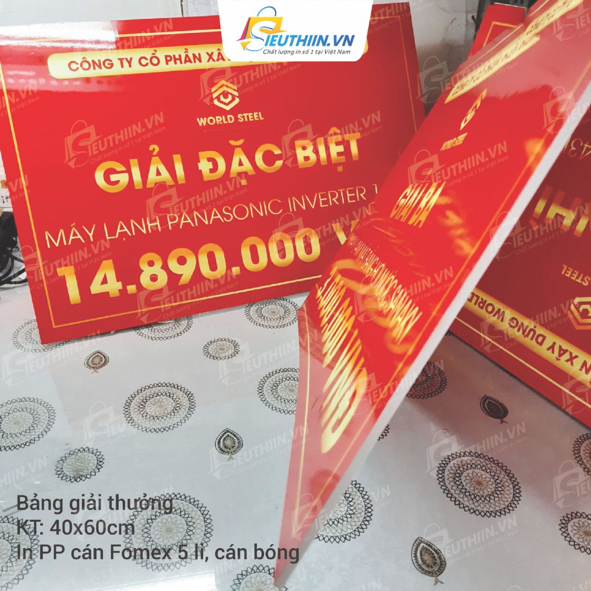 In bảng trao giải thưởng để làm gì?