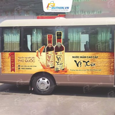 Decal dán xe giới thiệu sản phẩm