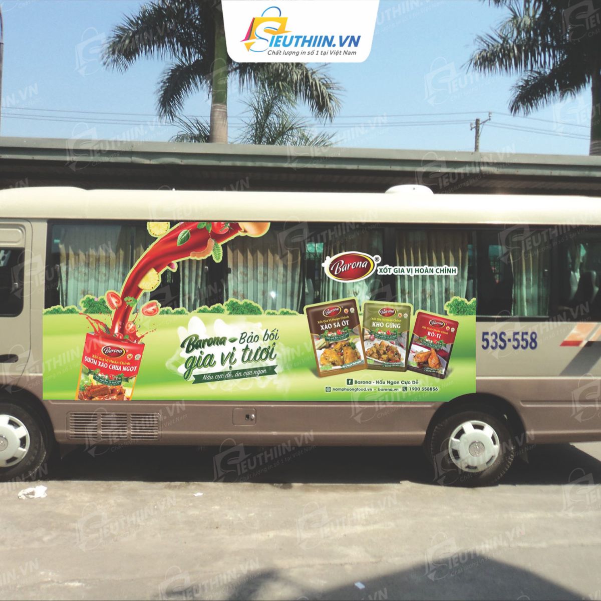 Decal dán xe khách