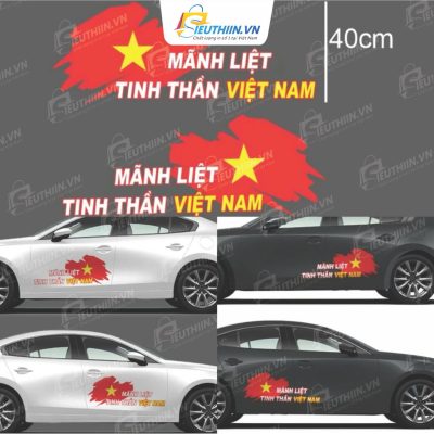 Decal cờ Việt Nam dán xe