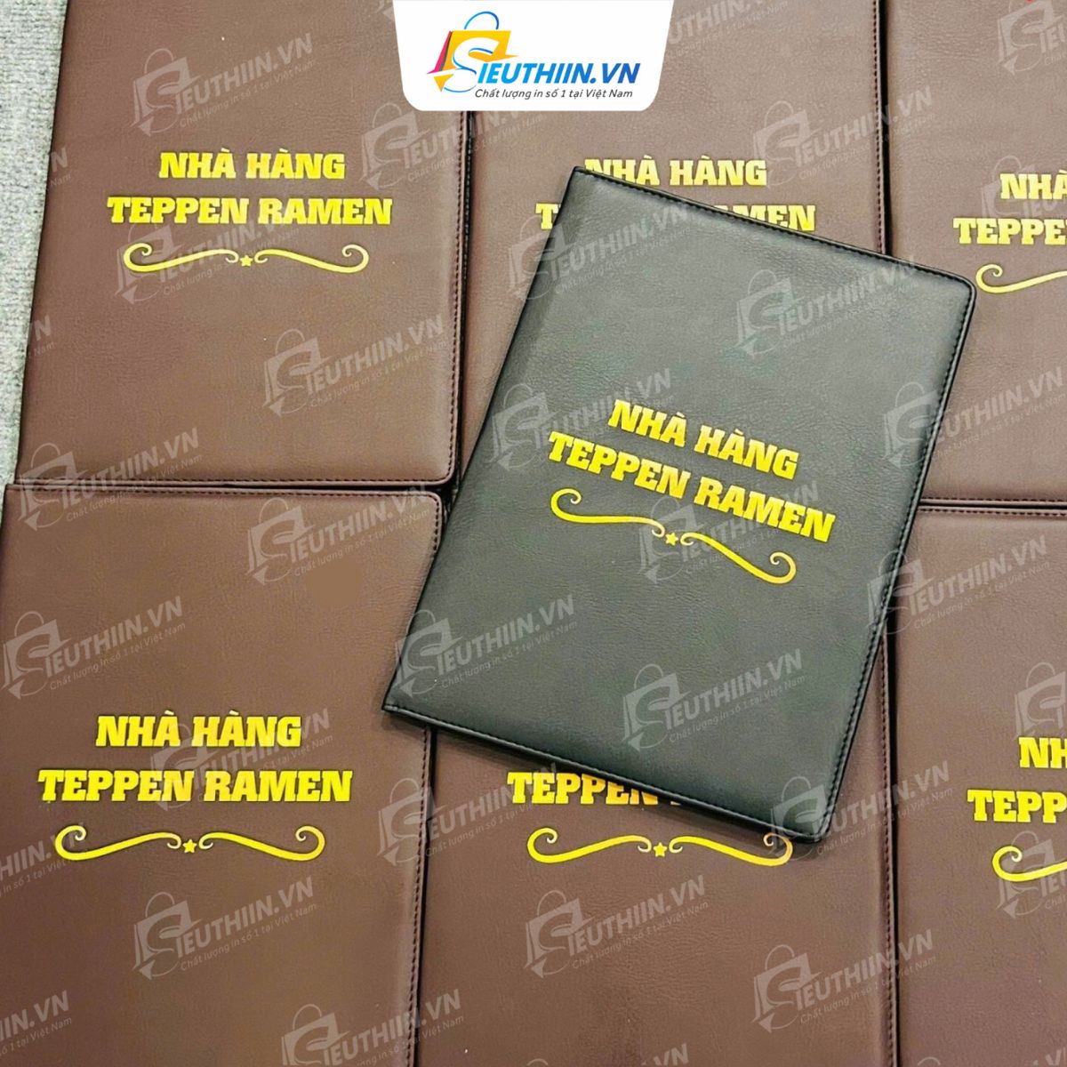 Menu làm bằng bìa da