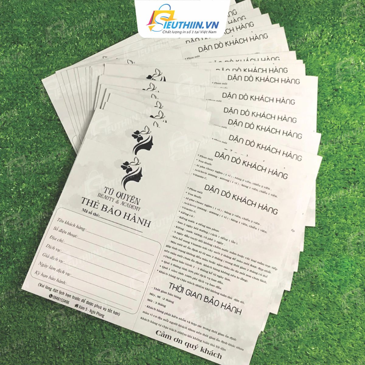 Thẻ bảo hành bắt mắt
