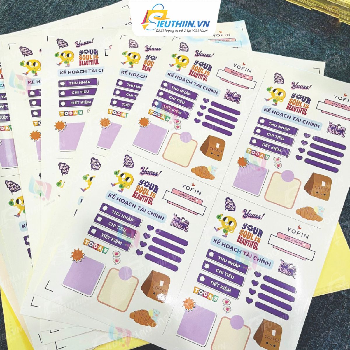 Sticker dán nhiều mẫu mã