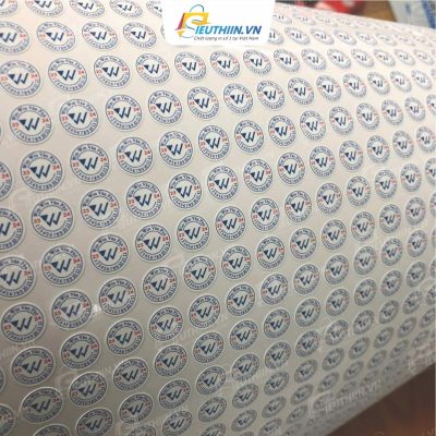 Tem nhãn hình tròn bảo hành sản phẩm