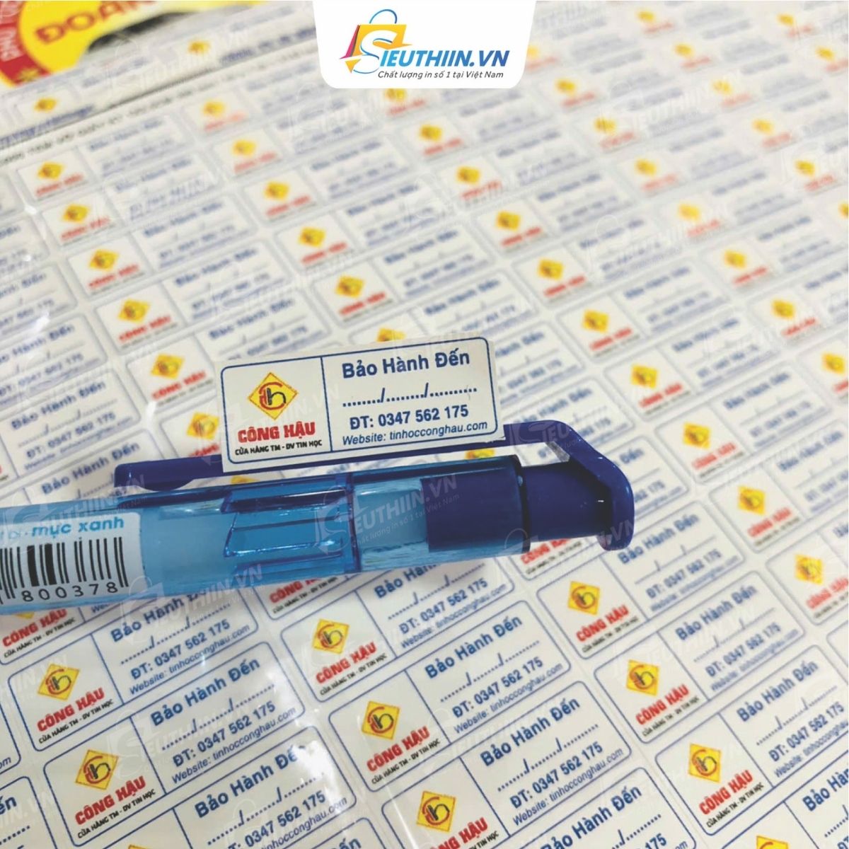 Decal nhãn dán bảo hành