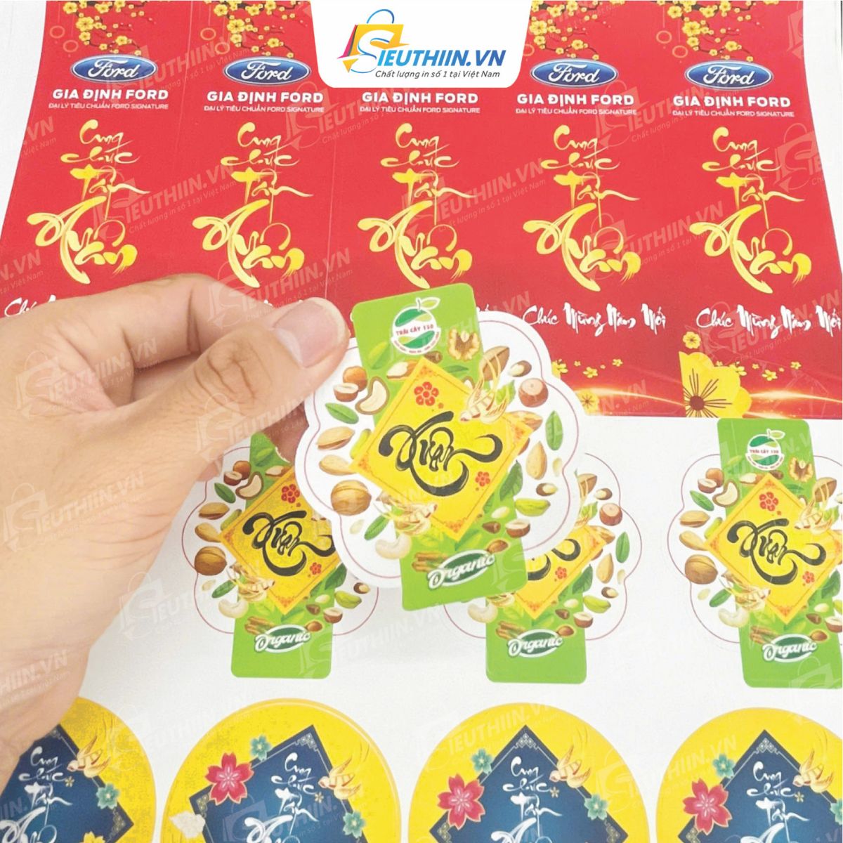 Mẫu tem nhãn dán quà tết đẹp - Hình 25