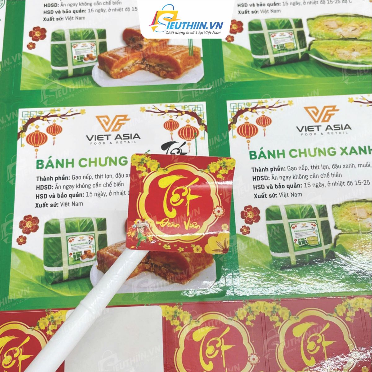 Mẫu tem nhãn dán quà tết đẹp - Hình 34