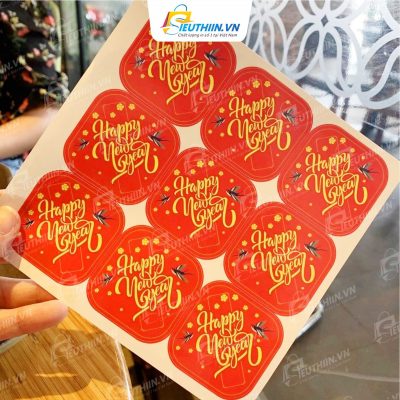 Mẫu tem nhãn dán quà tết đẹp - Hình 26