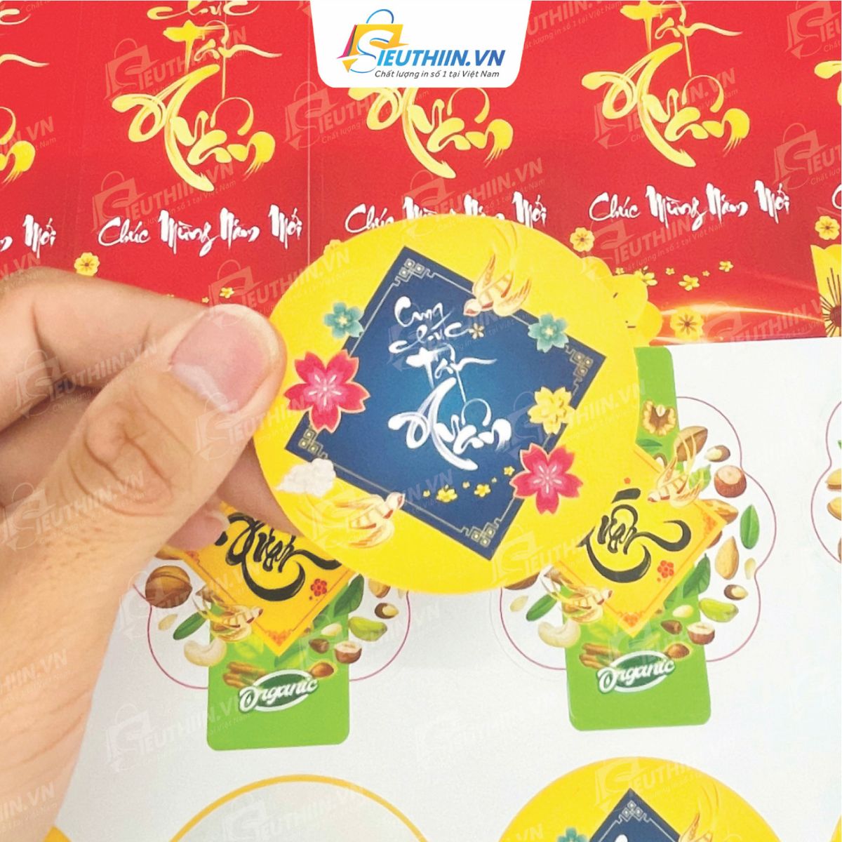 Mẫu tem nhãn dán quà tết đẹp - Hình 18