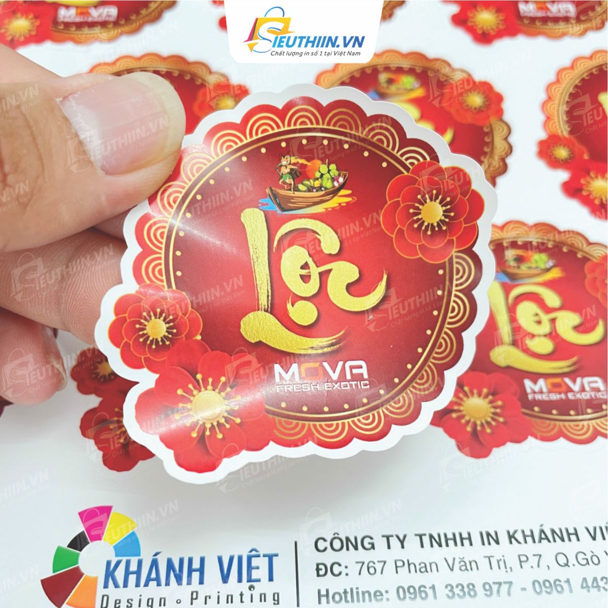 Mẫu tem nhãn dán quà tết đẹp - Hình 5