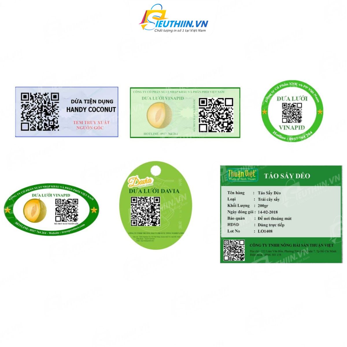 Tem dán trái cây chuyên nghiệp