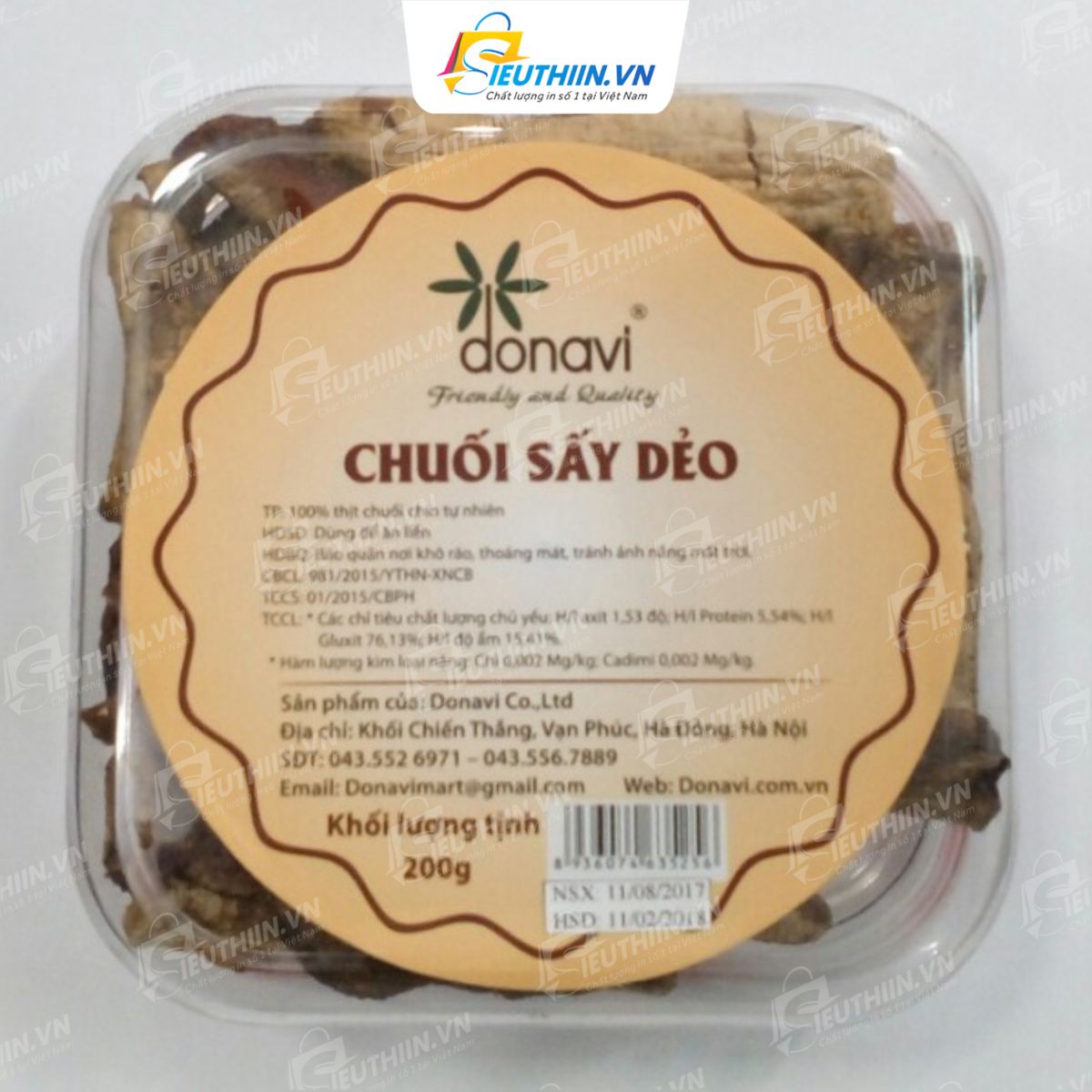 Tem nhãn chuối sấy chuyên nghiệp - 014