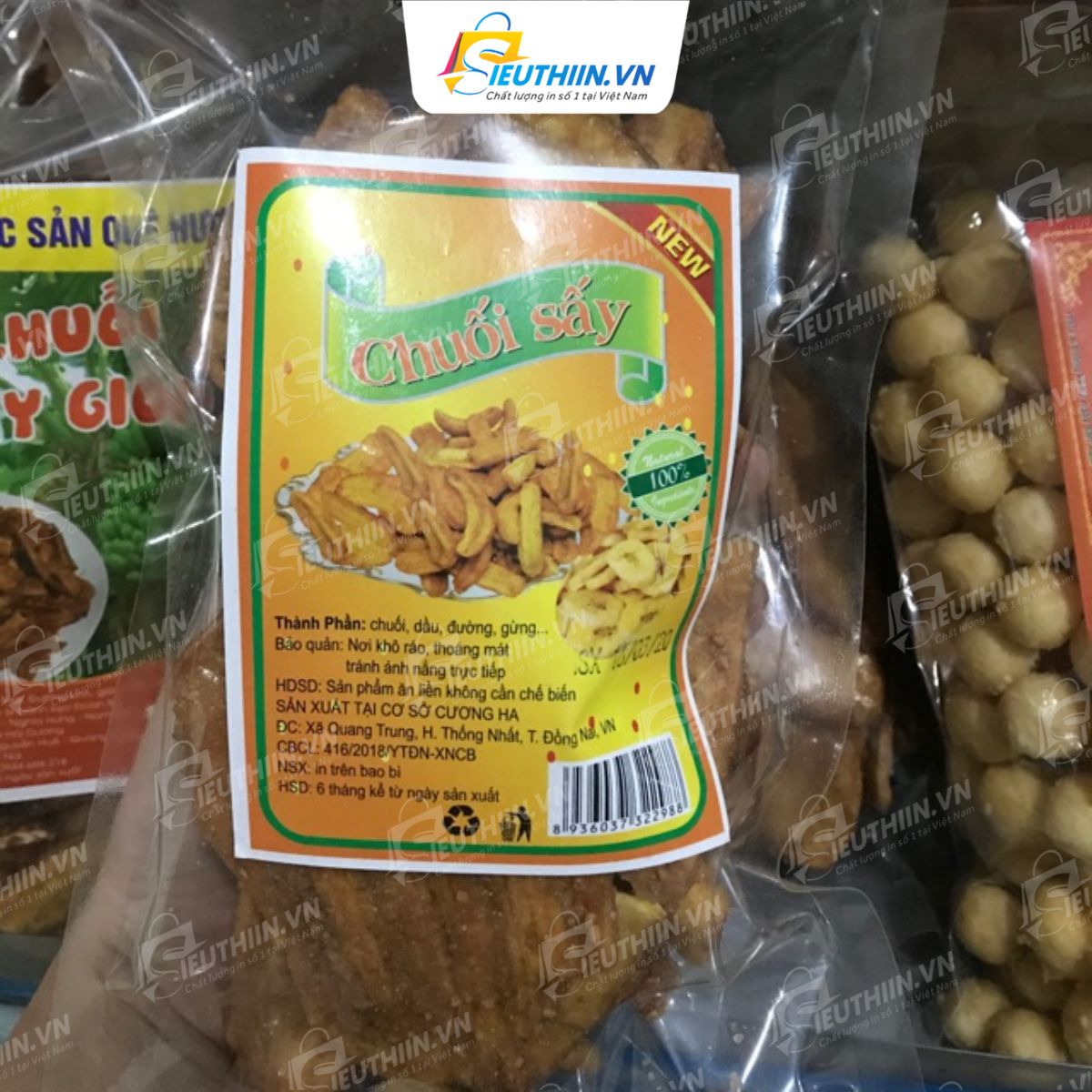 Tem nhãn chuối sấy chuyên nghiệp - 018