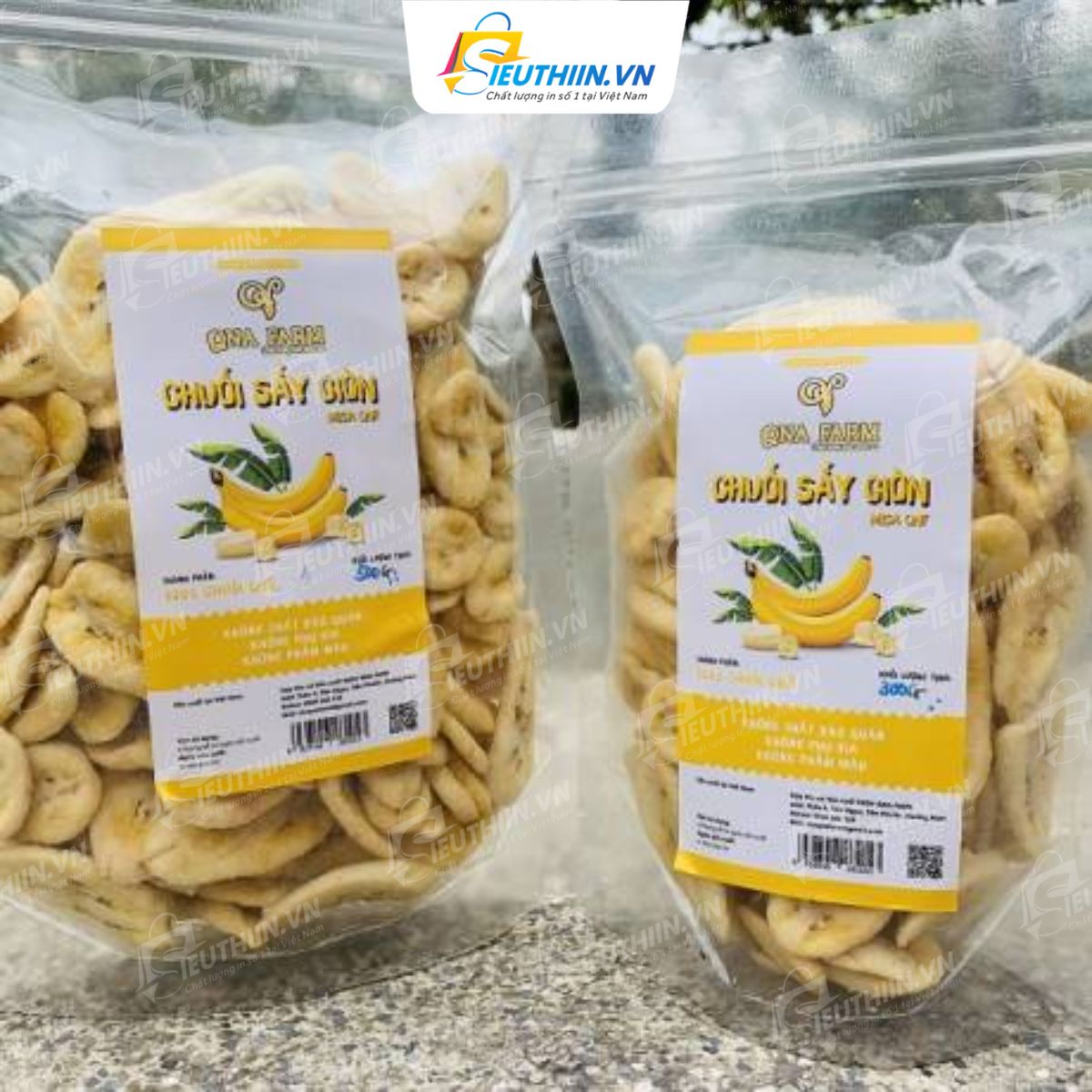 Tem nhãn chuối sấy chuyên nghiệp - 016