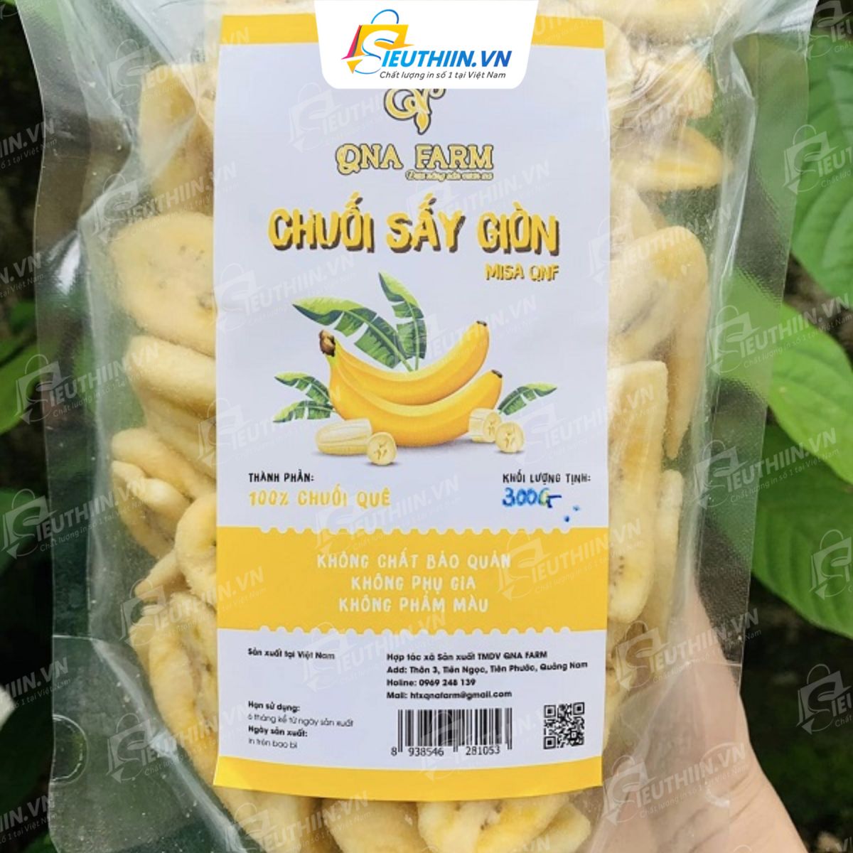 Tem nhãn chuối sấy chuyên nghiệp - 015