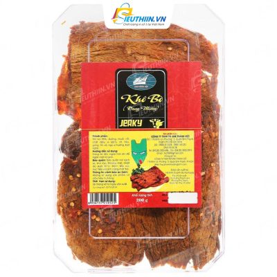 Tem nhãn bò khô đẹp dán túi zip