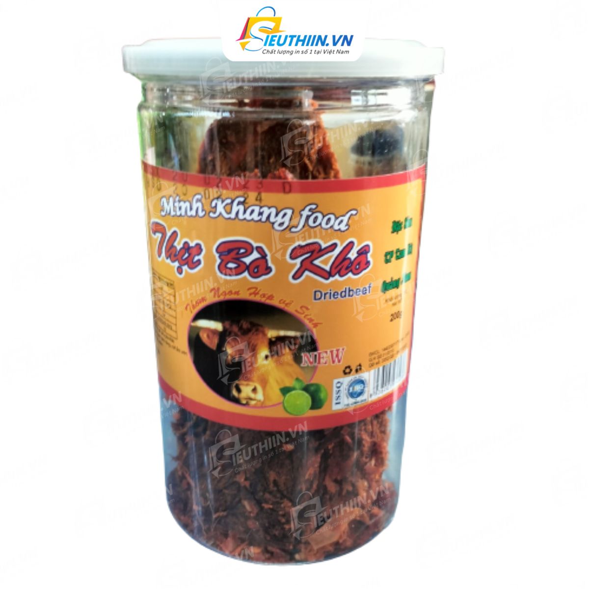 Tem nhãn bò khô thiết kế theo yêu cầu