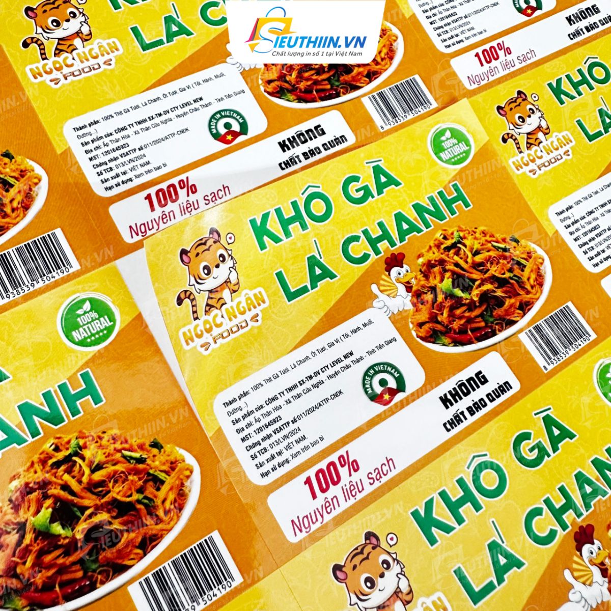 Tem nhãn khô gà đẹp, ấn tượng - 6