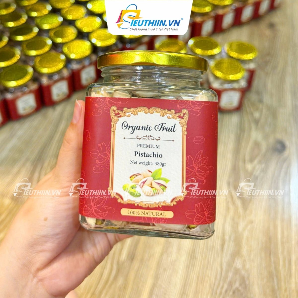 Tem dán hủ đựng mứt tết