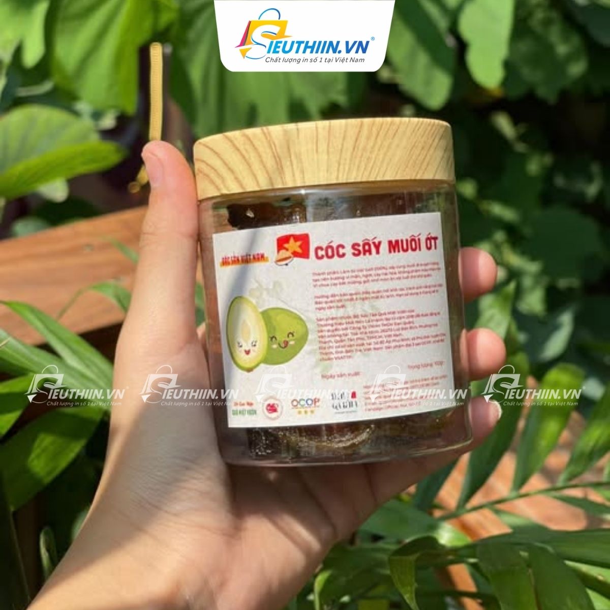 Tem nhãn mứt cóc