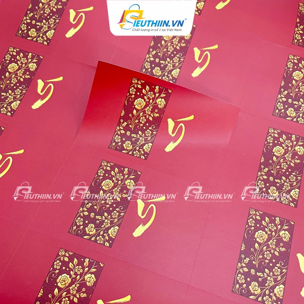 Tem chữ Ý dán hộp mứt tết