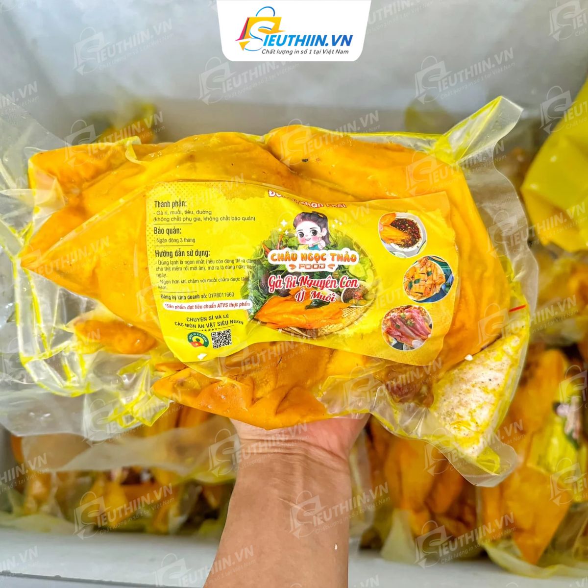 Tem nhãn gà ủ muối