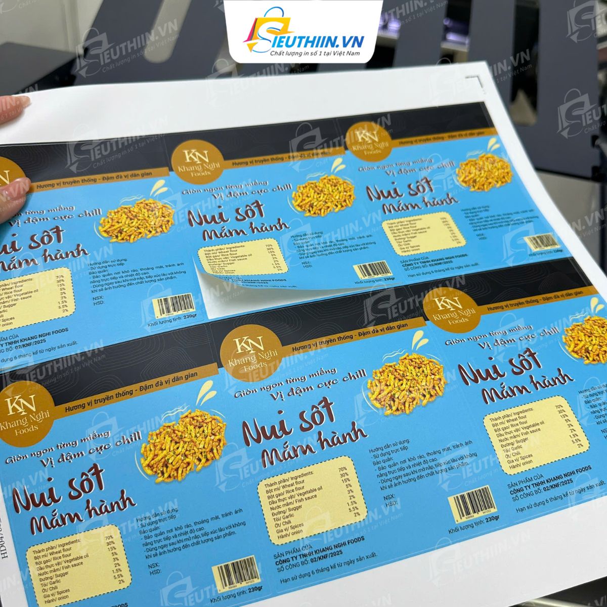 Tem dán thực phẩm đẹp mắt