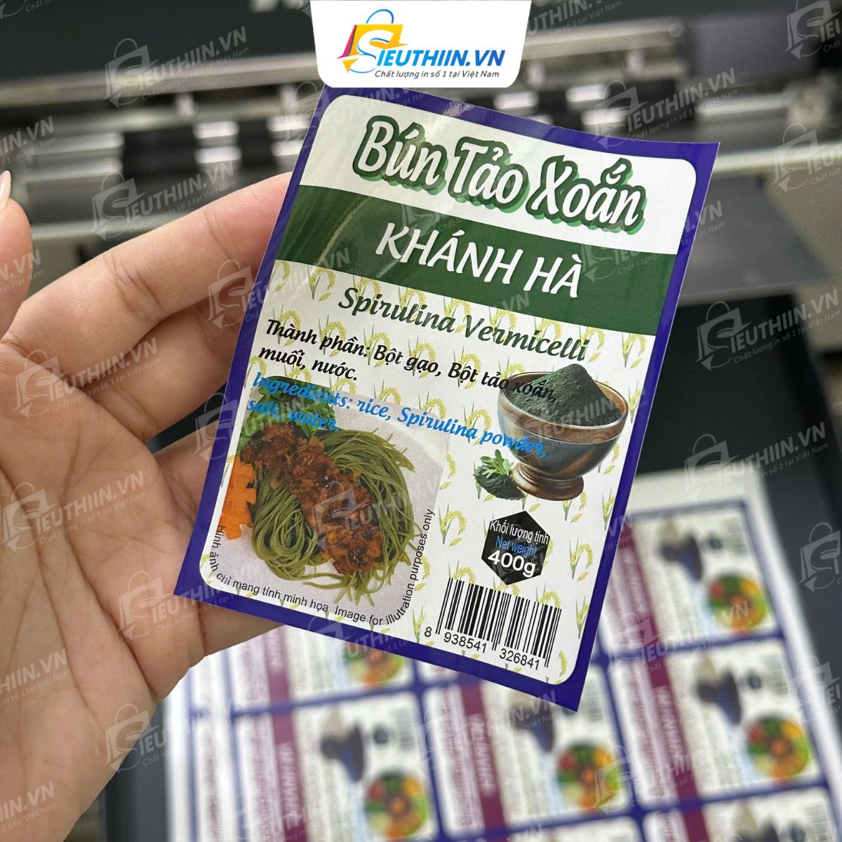 Tem nhãn thực phẩm làm từ decal giấy