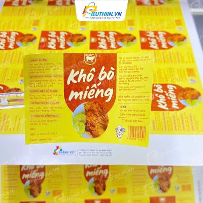 Tem thực phẩm khô bò miếng