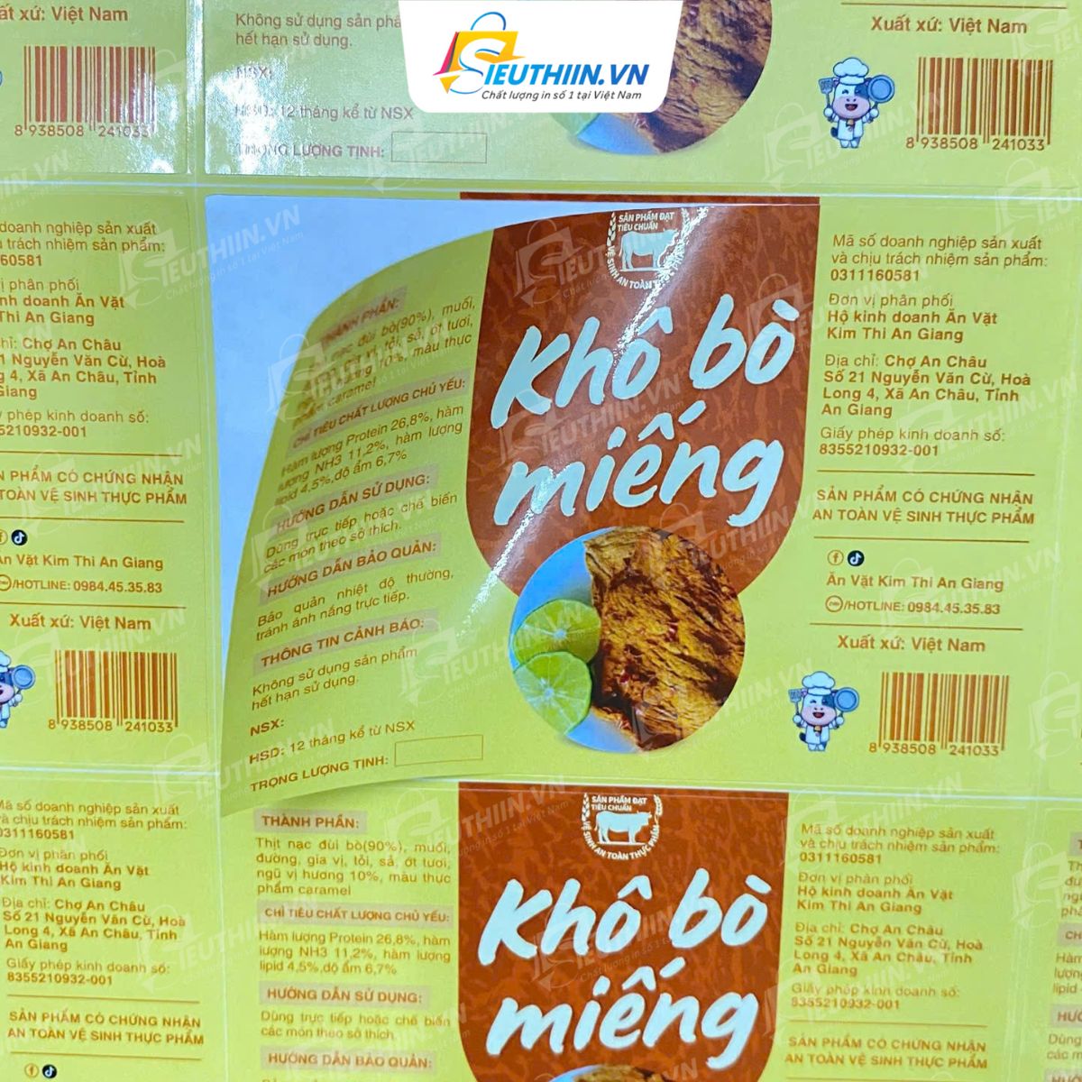 Tem kho bò đẹp mắt, độc đáo