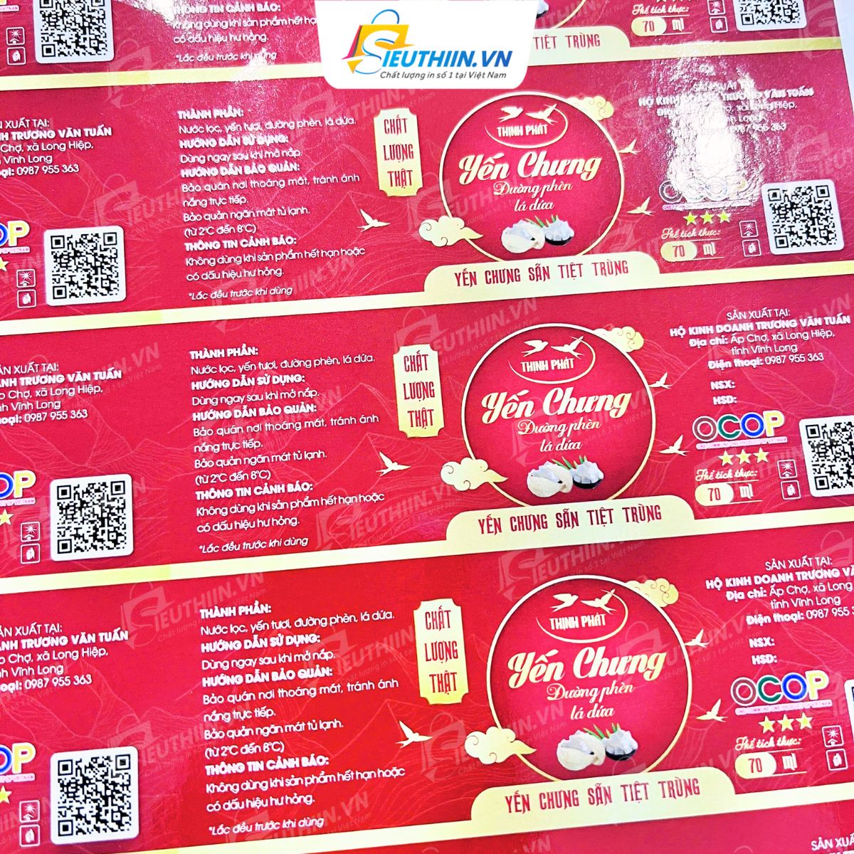 Tem nhãn yến chưng