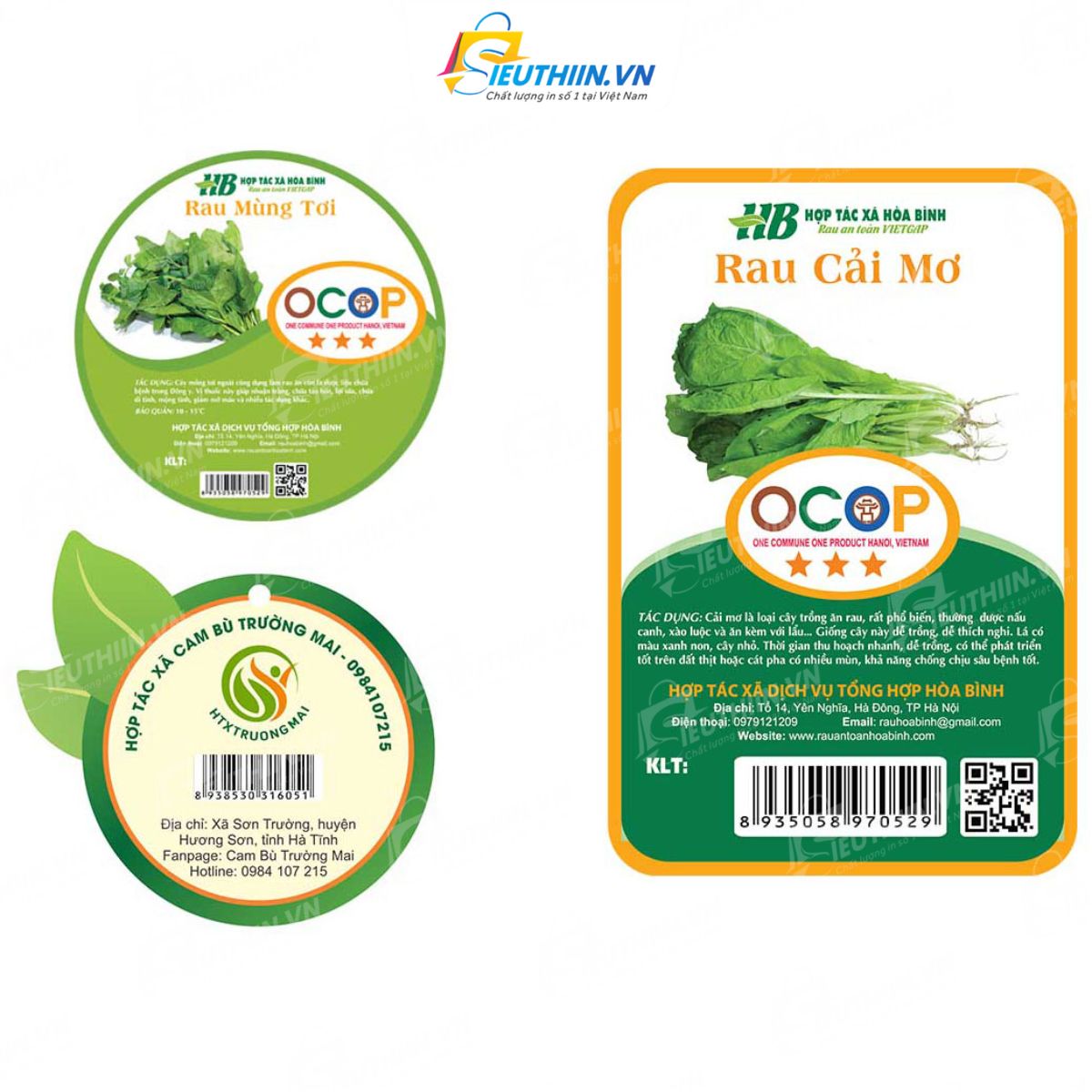 Tem nhãn dán bao bì đựng thực phẩm