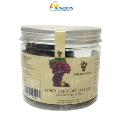 Mẫu tem trái cây sấy - Tem nhãn nho khô đỏ