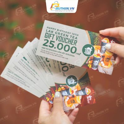 Phiếu khuyến mãi cho quán nước