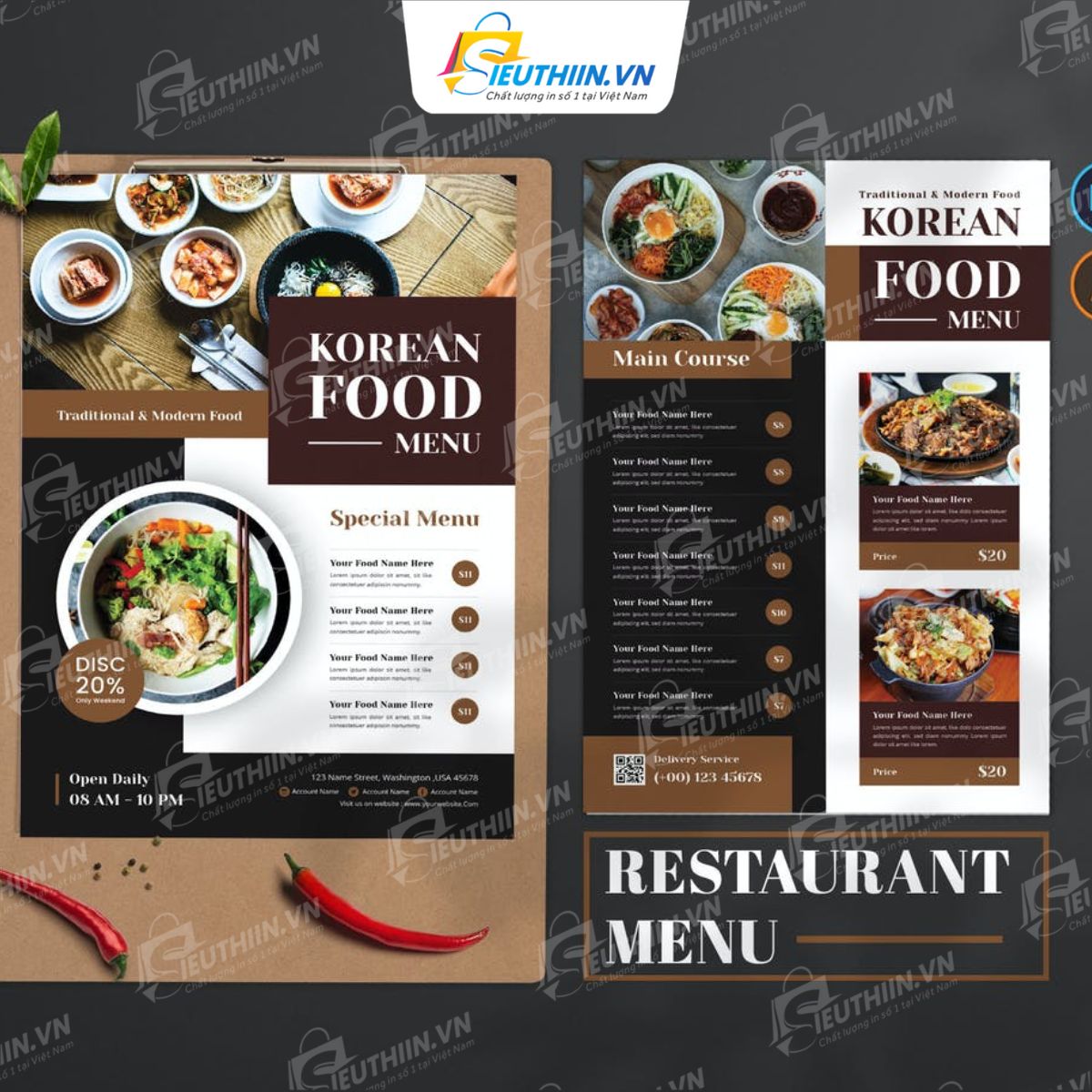 Thực đơn quán Hàn ấn tượng, độc đáo