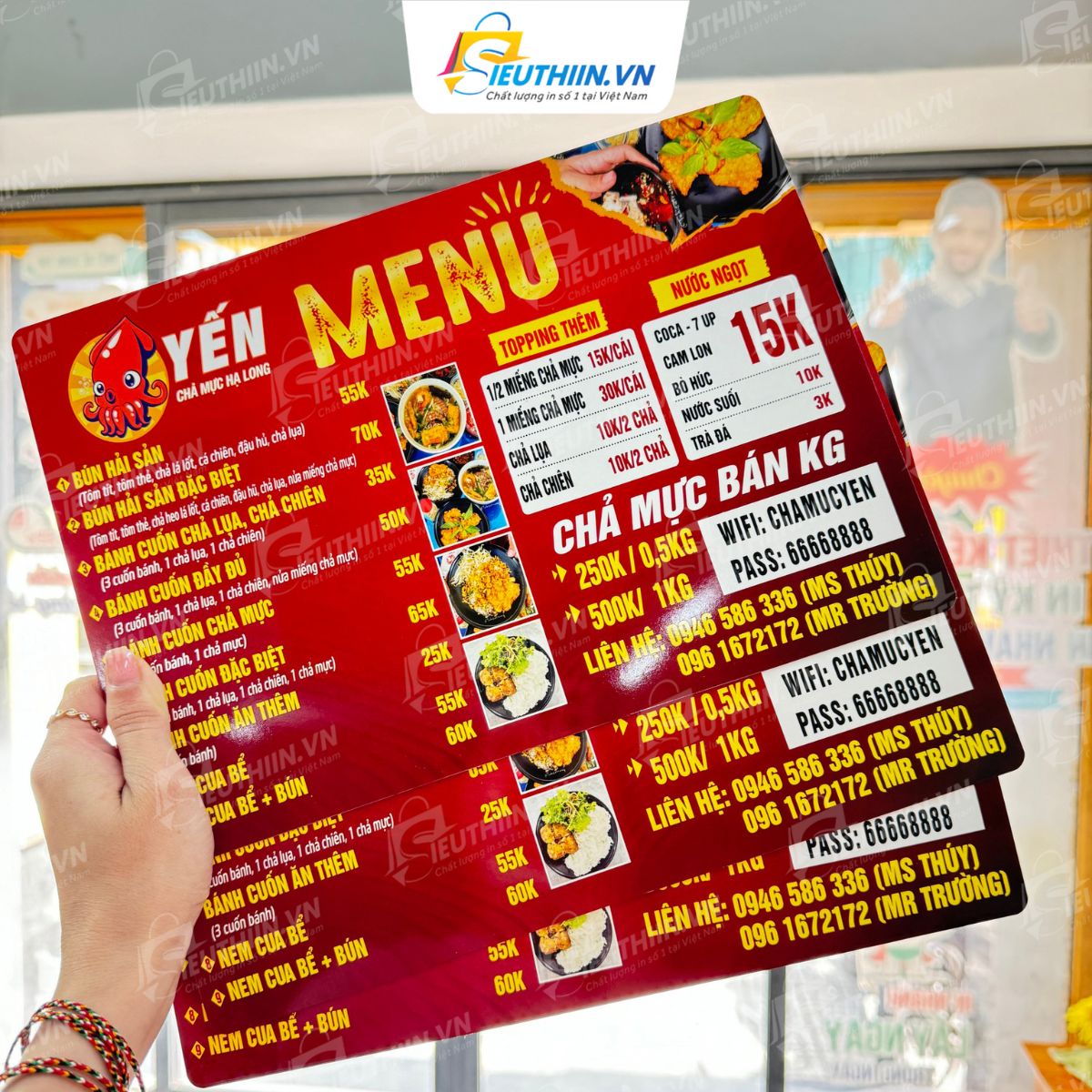 Menu nhà hàng Việt chắc chắn