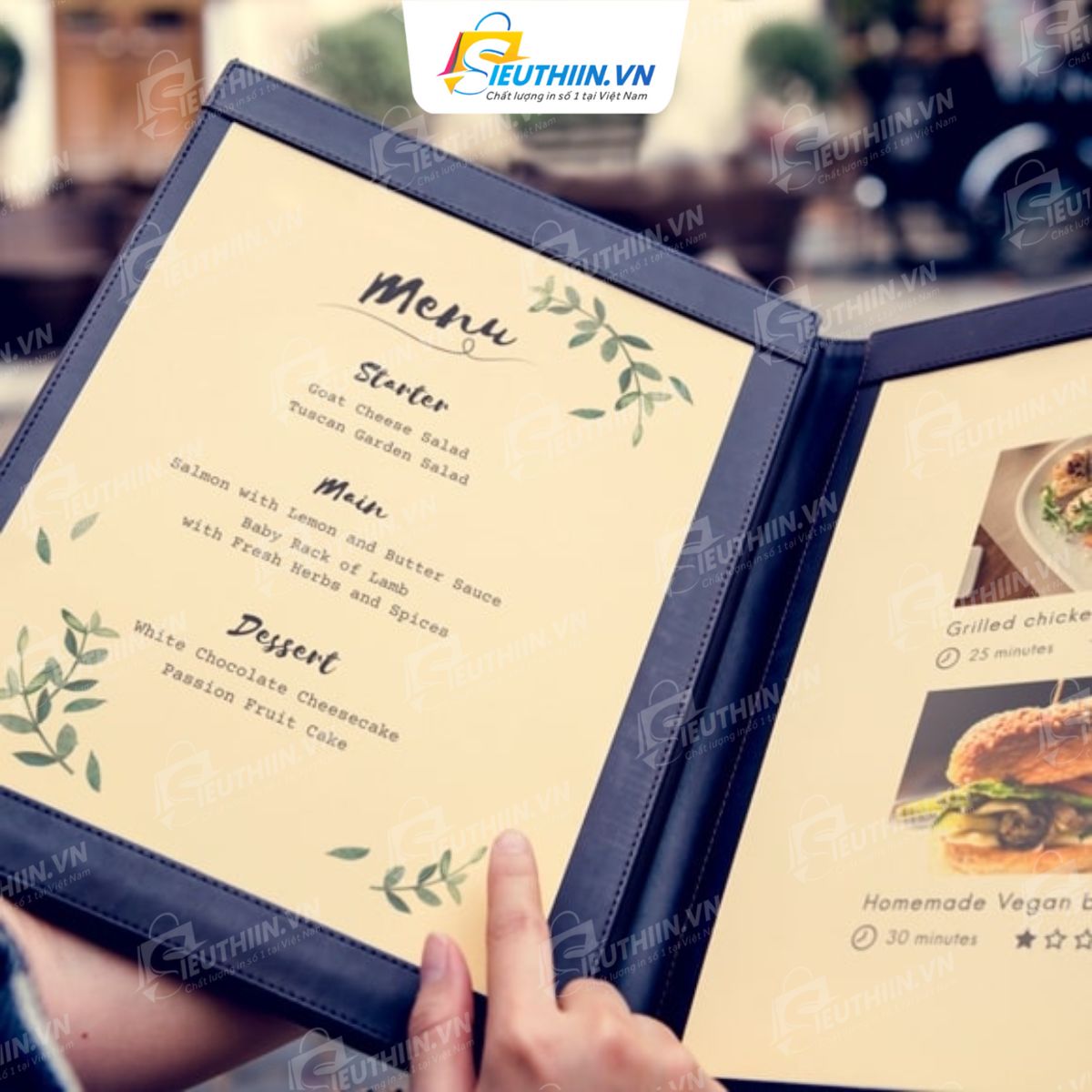 Menu nhà hàng Âu giản dị