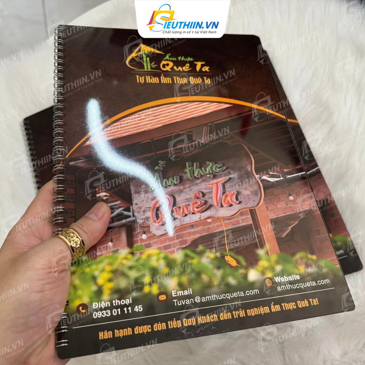 Menu đẹp mắt cho nhà hàng Việt