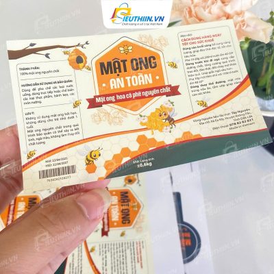 Mẫu tem nhãn dán bao bì mật ong đẹp - 3