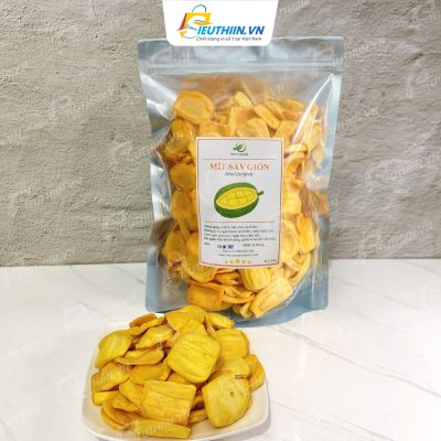 Tem nhãn giấy dán túi zip đựng mít sấy