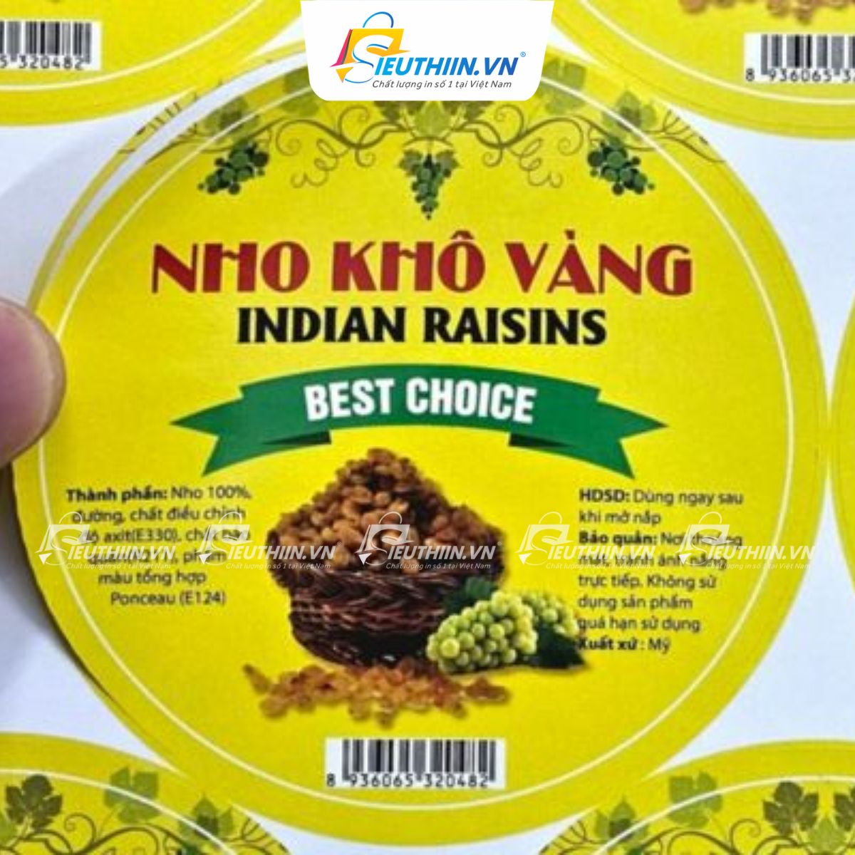 Tem nho khô đẹp, ấn tượng, thu hút - H14