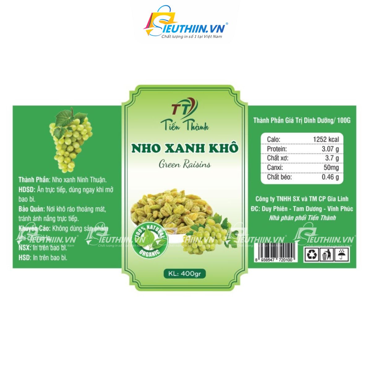 Tem nho khô đẹp, ấn tượng, thu hút - H16