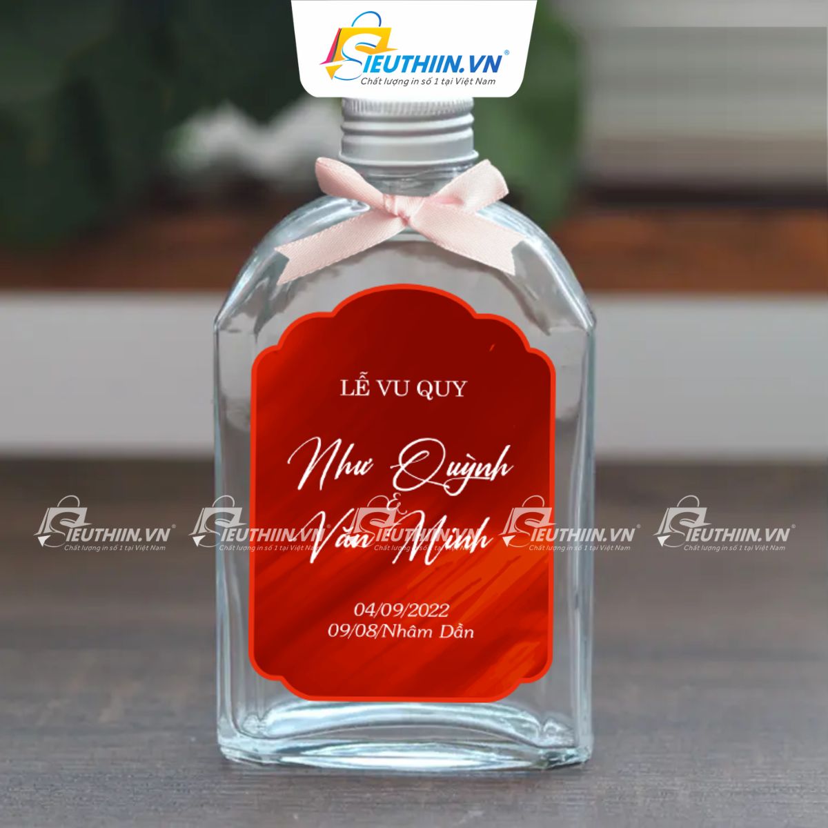 Tem nhãn decal đẹp dán chai nước - 1