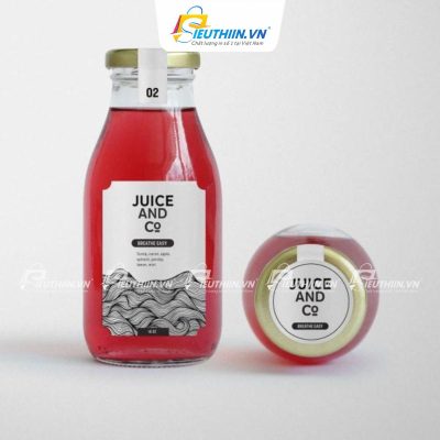 Tem nhãn decal đẹp dán chai nước - 8