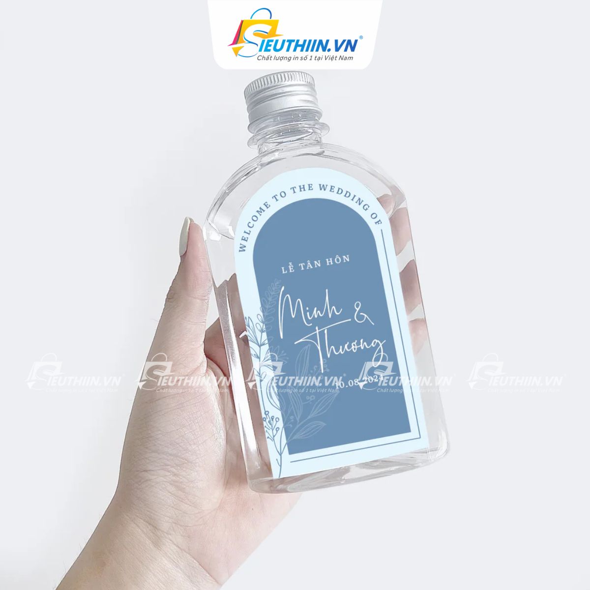 Tem nhãn decal đẹp dán chai nước - 4