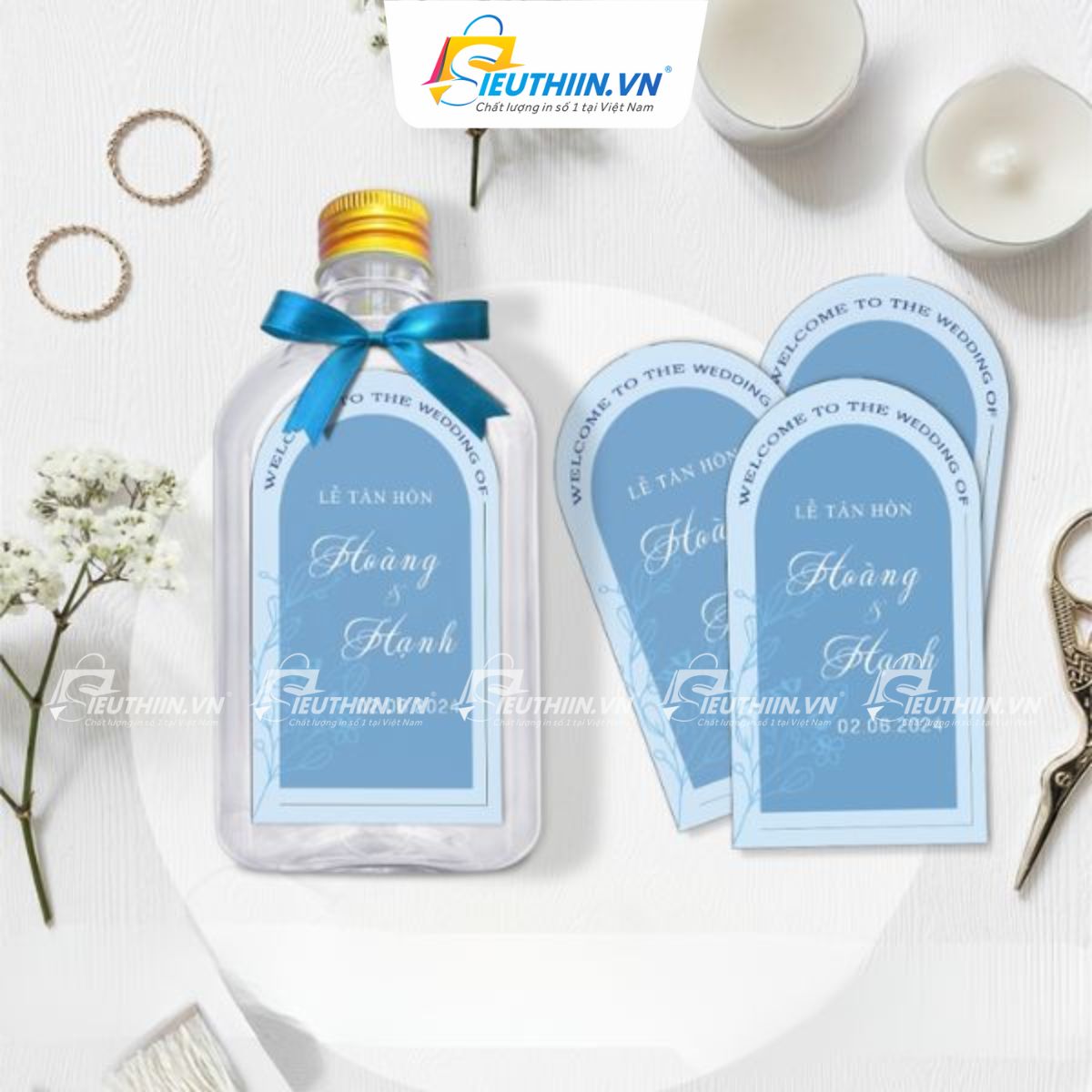 Tem nhãn decal đẹp dán chai nước - 9