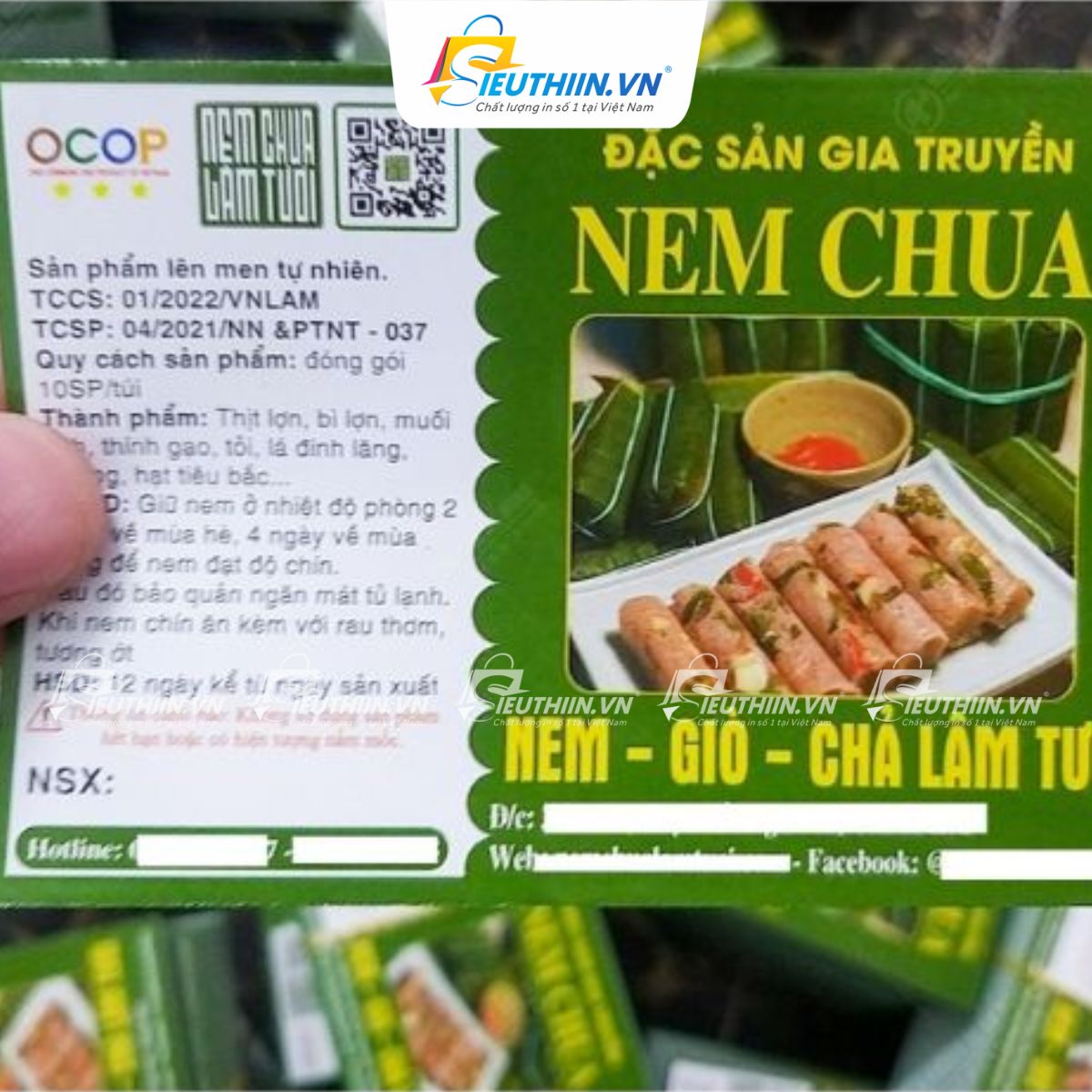 Nên in tem dán bao bì nem chua chất lượng ở đâu?