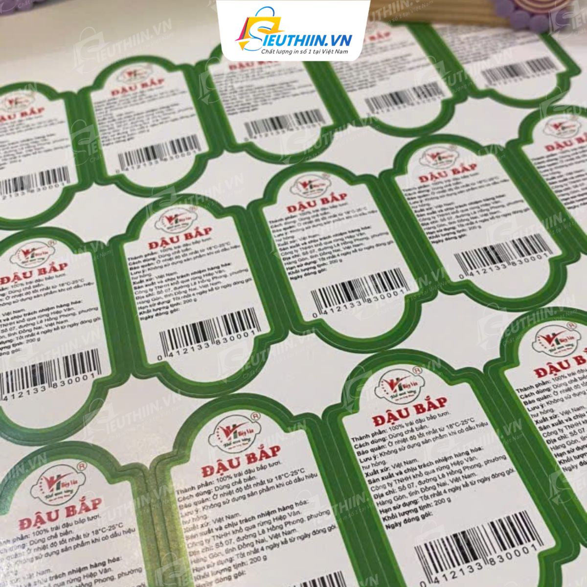 Tem thông tin cho mặt hàng nông sản